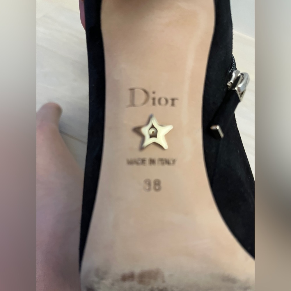 Cristian Dior Black Suede Booties! - Picture 3 of 11